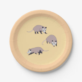 Opossums Papieren Bordje