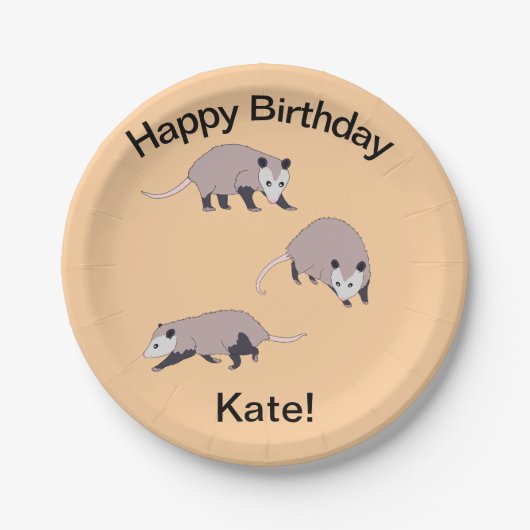 Opossums Papieren Bordje (Voorkant)