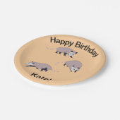 Opossums Papieren Bordje (Gekanteld)