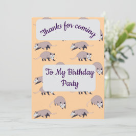 Opossums Thank you Card Kaart