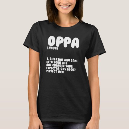 Oppa Definition Saranghae Kdrama Fans T-shirt (Voorkant)