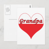 Oppa Poland Heart Briefkaart (Voorkant / Achterkant)