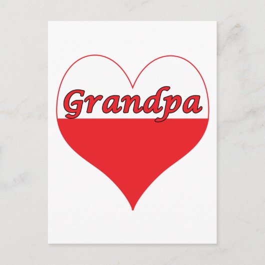 Oppa Poland Heart Briefkaart (Voorkant)