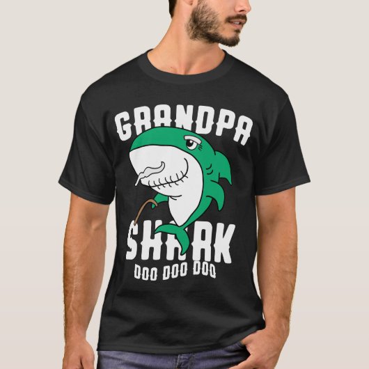 Oppa Shark Dad Birthday Halloween Kerstmis T-shirt (Voorkant)