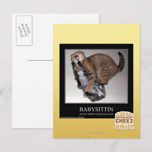 oppas briefkaart (Voorkant / Achterkant)