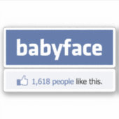 oppas grappige parodie voor sociale netwerkparodie sticker (Voorkant)