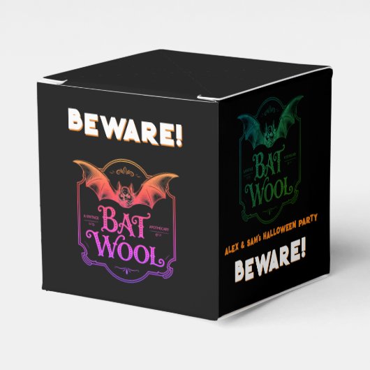 OPPASSEN Bat Wool Halloween Party Schattige Spooky Bedankdoosjes (Voorkant Zijde)