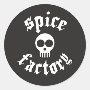 oppassen van de specerij ronde sticker