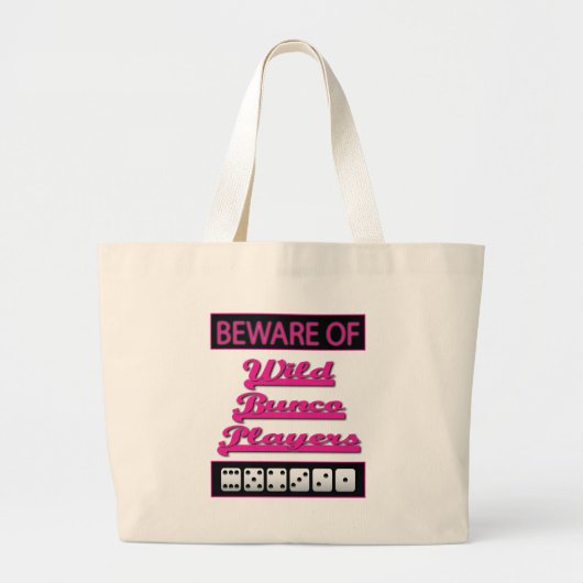 oppassen van de wilde bunco - spelers grote tote bag (Voorkant)