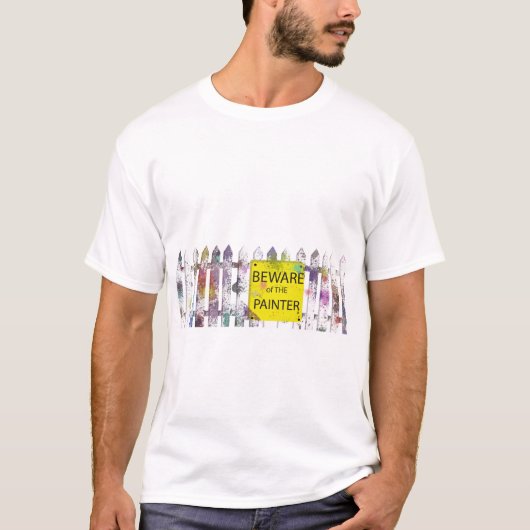 oppassen van schilder t-shirt (Voorkant)