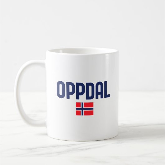 OPPDAL Noorwegen Koffiemok (Links)