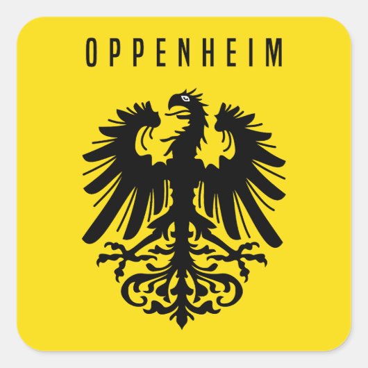 Oppenheim embleem Duitsland symbool wapenfla Vierkante Sticker (Voorkant)