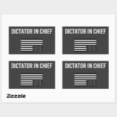 opperdictator rechthoekige sticker (Vel)