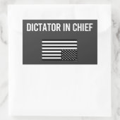 opperdictator rechthoekige sticker (Tas)