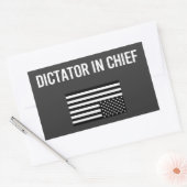 opperdictator rechthoekige sticker (Envelop)