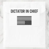 opperdictator rechthoekige sticker (Tas)
