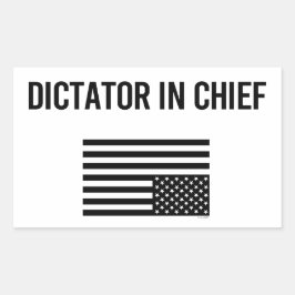 opperdictator rechthoekige sticker