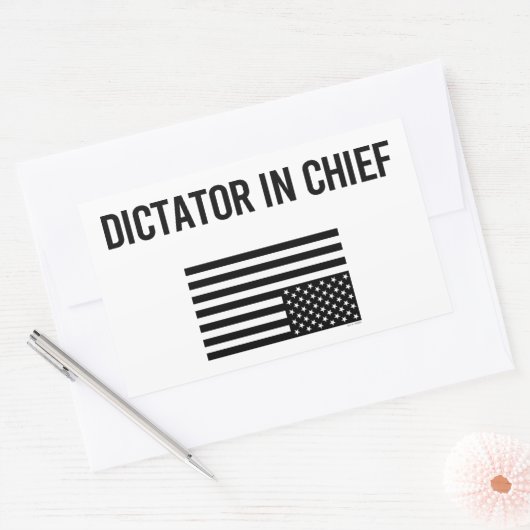 opperdictator rechthoekige sticker (Envelop)