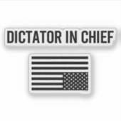 opperdictator sticker (Voorkant)