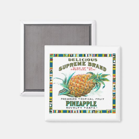 opperste ananasconserven magneet (Voorkant / Achterkant)