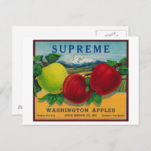 Opperste Apple Label - staat Washington Briefkaart (Voorkant / Achterkant)