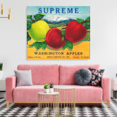 Opperste Apple Label - staat Washington Canvas Afdruk (Insitu (Woonkamer))