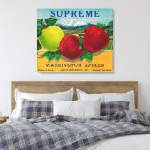 Opperste Apple Label - staat Washington Canvas Afdruk (Insitu (Slaapkamer))