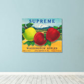 Opperste Apple Label - staat Washington Canvas Afdruk (Insitu (Houten vloer))