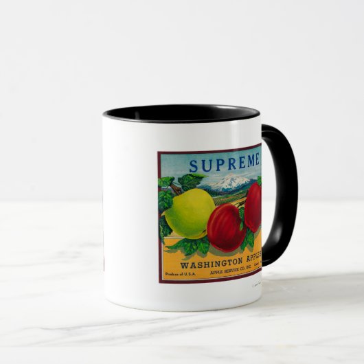 Opperste Apple Label - staat Washington Mok (Voorkant rechts)