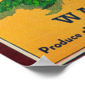 Opperste Apple Label - staat Washington Poster (Hoek)