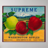 Opperste Apple Label - staat Washington Poster (Voorkant)