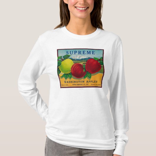 Opperste Apple Label - staat Washington T-shirt (Voorkant)