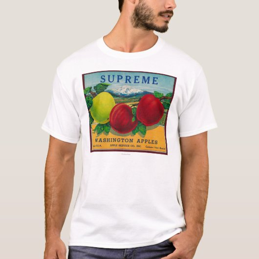 Opperste Apple Label - staat Washington T-shirt (Voorkant)