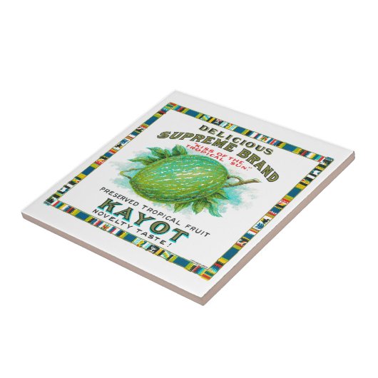 Opperste kayot bewaard tegeltje (Zijkant)