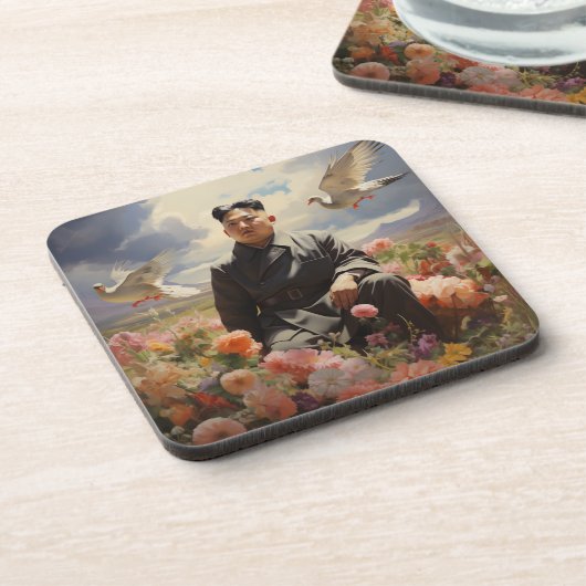 Opperste leider Kim Jong Un Bier Onderzetter (Linkerzijde)