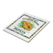 Opperste papaya-conserven tegeltje (Zijkant)