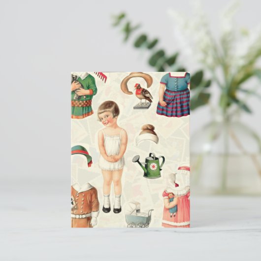  OPPERSTE PAPIEREN POPPEN LIEVERD BRIEFKAART (Staand voorkant)