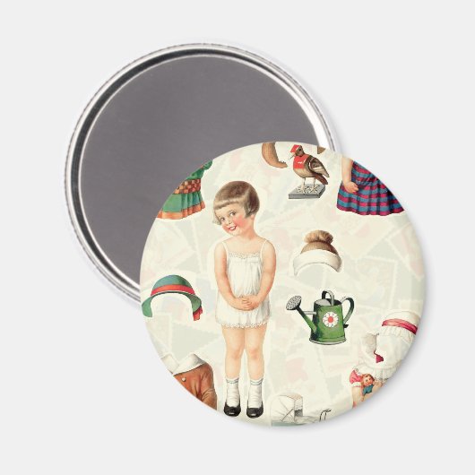 OPPERSTE PAPIEREN POPPEN LIEVERD MAGNEET (Voorkant / Achterkant)