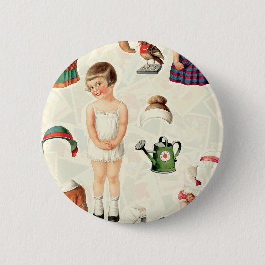 OPPERSTE PAPIEREN POPPEN LIEVERD RONDE BUTTON 5,7 CM (Voorkant)