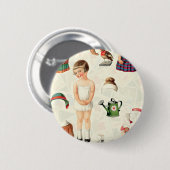 OPPERSTE PAPIEREN POPPEN LIEVERD RONDE BUTTON 5,7 CM (Voorkant /achterkant)