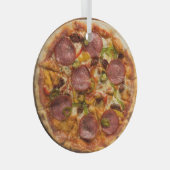 Opperste Pizza Glas Ornament (Voorkant Rechts)
