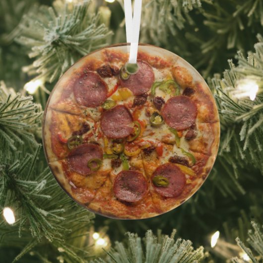 Opperste Pizza Glas Ornament (Insitu)