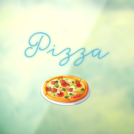 Opperste Pizza Neon Glow Window Sign. Raamsticker (Vel 3)