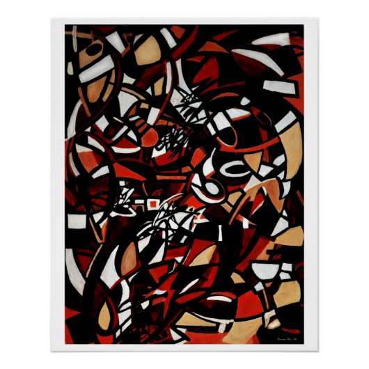 "Oppervlak en context", glanzend Poster (Voorkant)