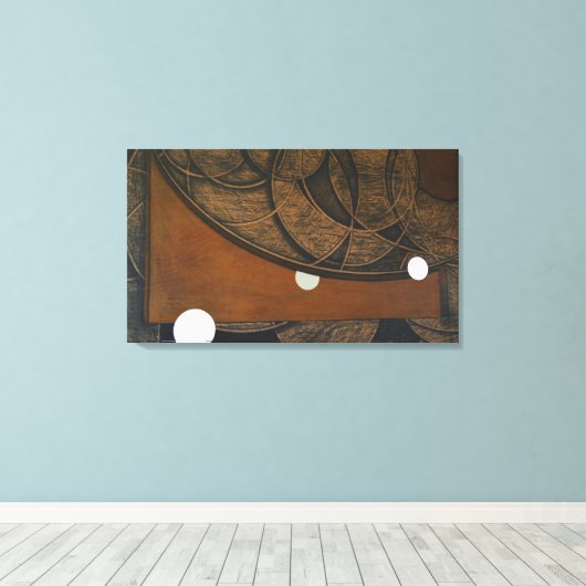 Oppervlak (Interactie 2) Canvas Afdruk (Insitu (Houten vloer))