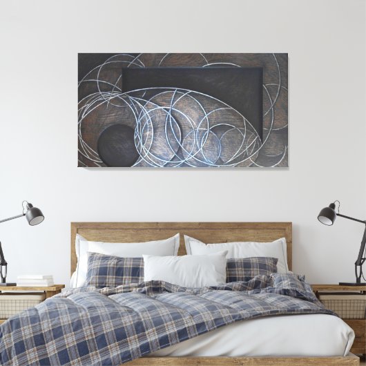 Oppervlak (Interactie 4) Canvas Afdruk (Insitu (Slaapkamer))