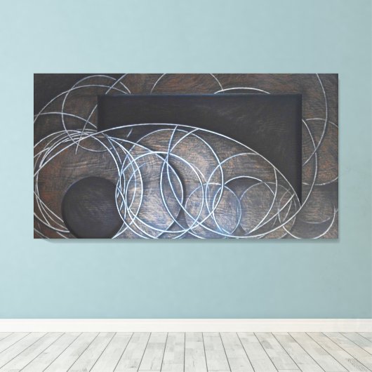 Oppervlak (Interactie 4) Canvas Afdruk (Insitu (Houten vloer))