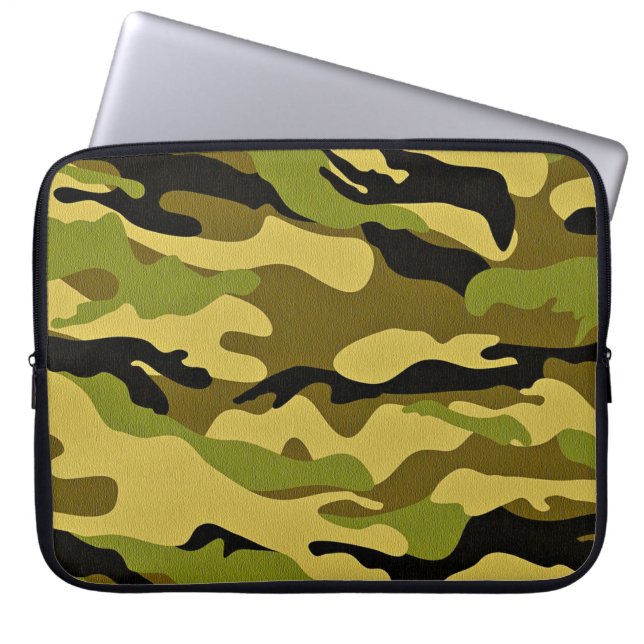 Oppervlak van camouflage-soldaat laptop sleeve (Voorkant)