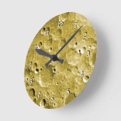 Oppervlak van de maan ronde klok (Hoek)
