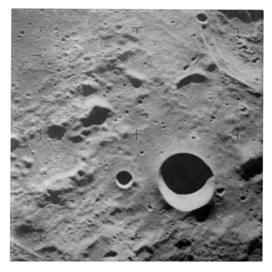 Oppervlak van de maan tegeltje (Voorkant)